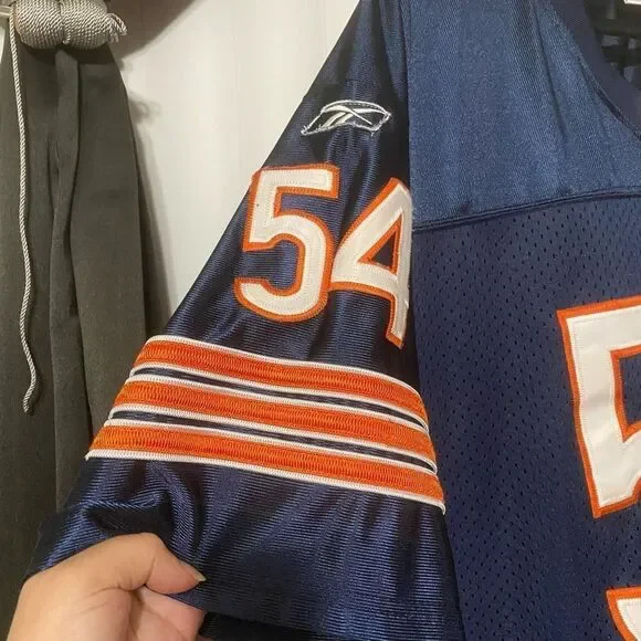 Chicago Bears #54 Brian Urlacher NFL Equipment Reebok Vintage Jersey - Picture 6 of 11